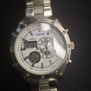 Silver Surface Chronograph Watch